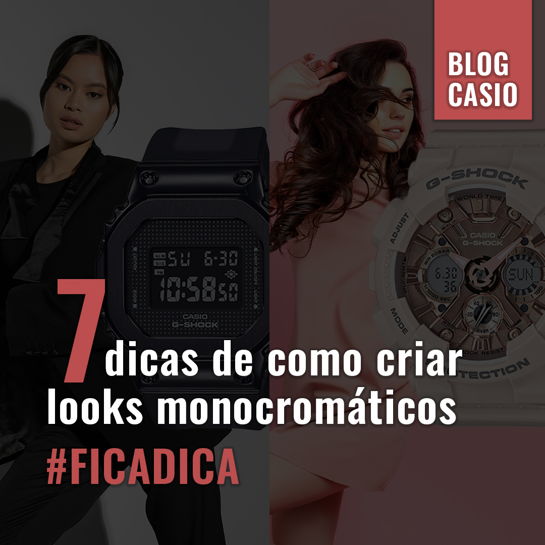 Versáteis e estilosos, os looks monocromáticos podem ser usados em diversos tipos de ambientes

Confira algumas dicas no Blog Casio 😉
blogcasio.com.br

#GShock #GShockBrasil #GShockBR #CasioRelogios #CasioGShock #GShockLover #Relogios #BlogCasio #FicaDica