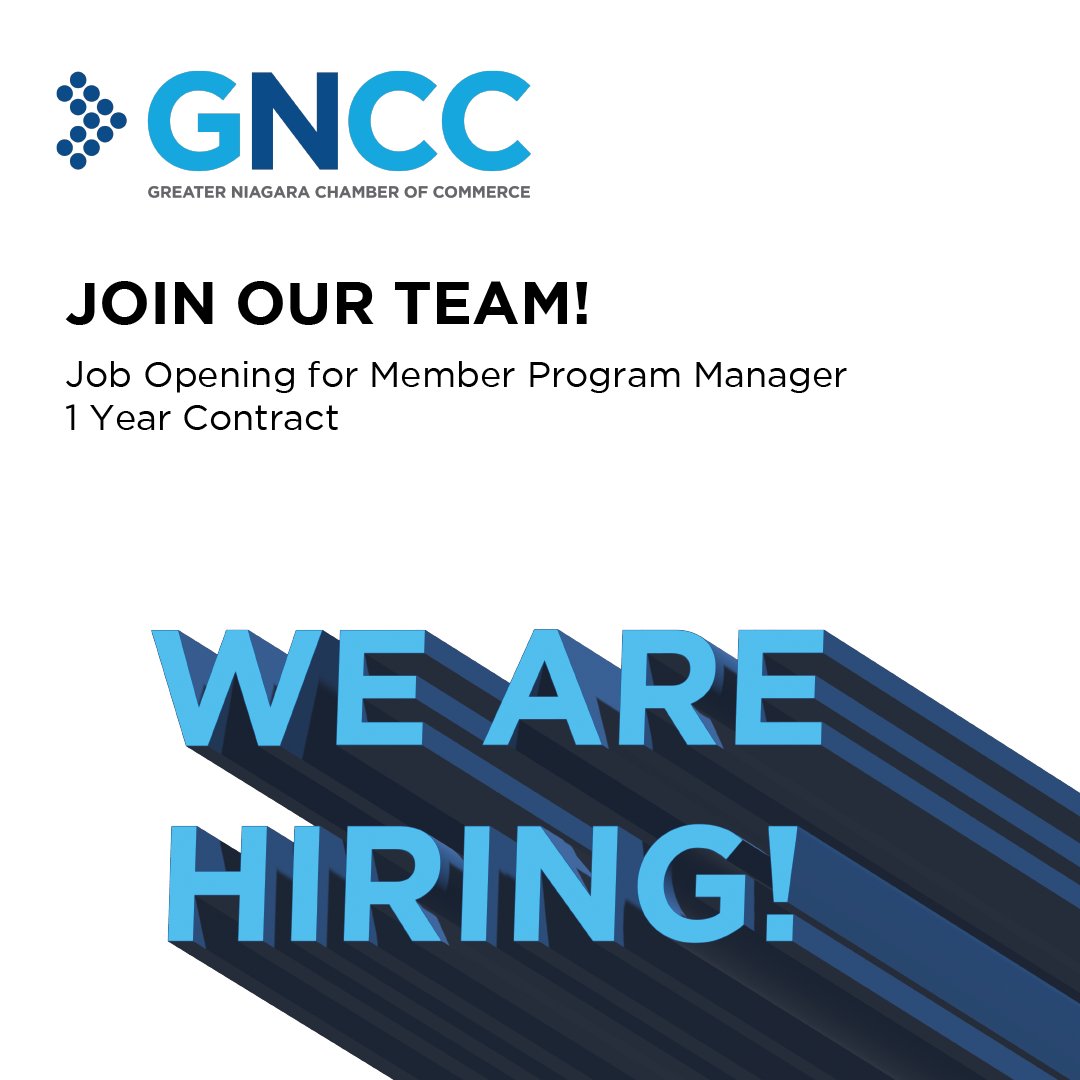 We are Hiring! 💼 One of our team members is going on Maternity leave so we have a 1 year job opening! Check out the details here: 🔗 bit.ly/3NM15tf #Niagara #JobOpportunity #WeAreHiring