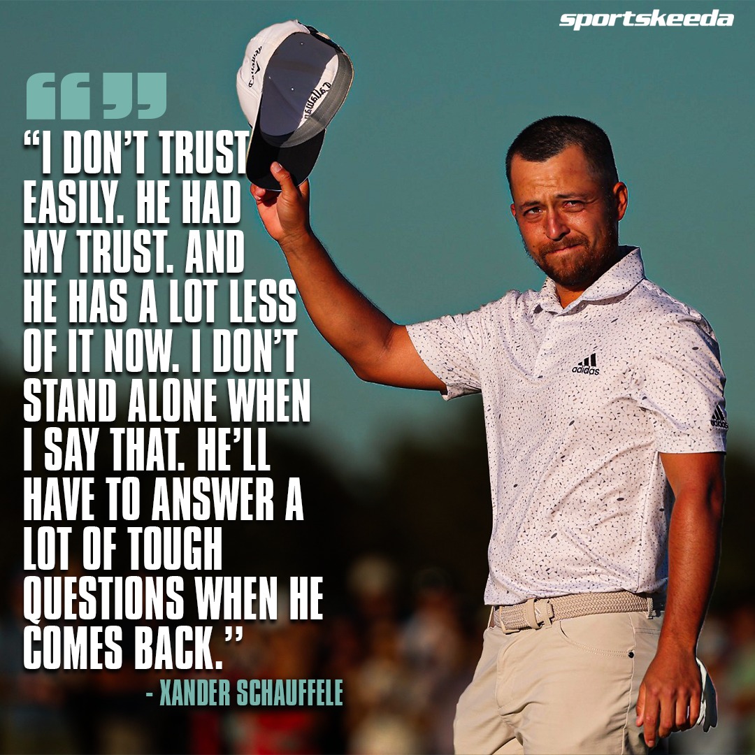 SportskeedaG's tweet image. Xander awaits Jay Monahan's return to the PGA Tour. 👀

#XanderSchauffele #JayMonahan #PGATour