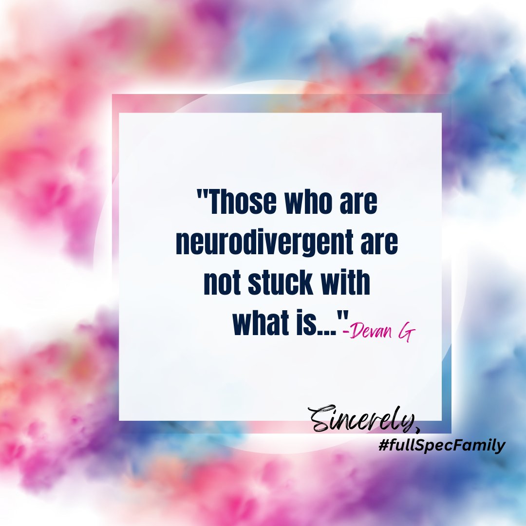 FullSpecFam's tweet photo. From the great mind of our Family member Devan to yours! #greatminds #neurodiversity https://t.co/VGeHBzjOW3