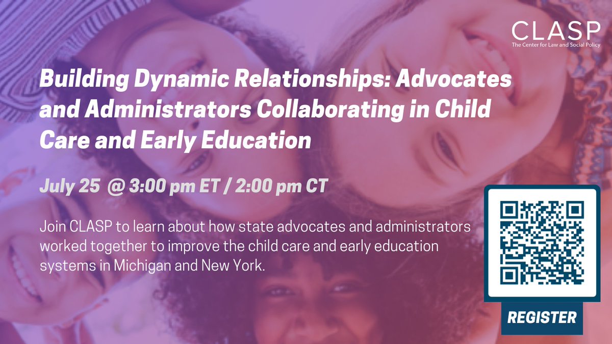 Learn how state advocates &amp; admins in MI and NY improved their child care/early education systems during the COVID-19 pandemic. Hear stories and get insights on how to create intentional connections/partnerships to move work forward. Register now: fal.cn/3zQ2h