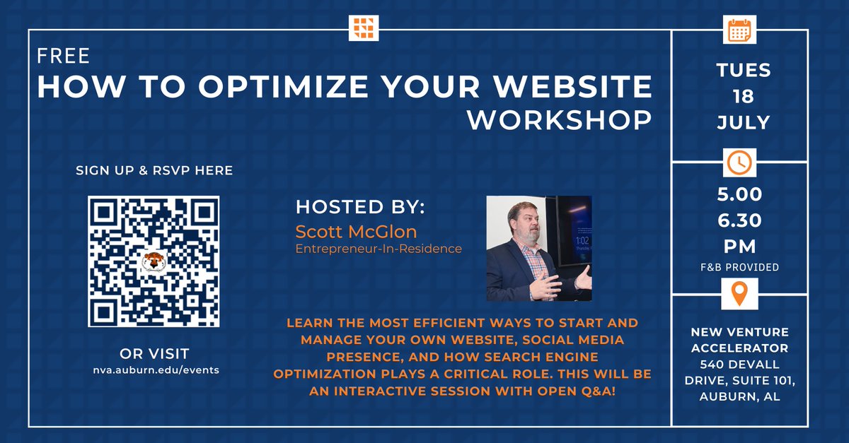 Free Business Workshop for more information, visit nva.auburn.edu/events/