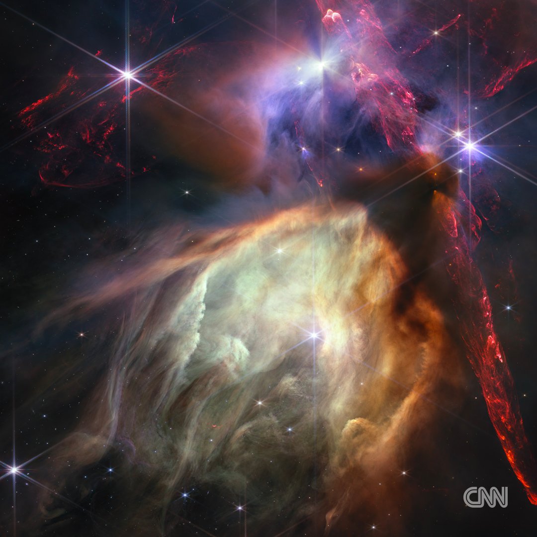 CNN's tweet photo. The James Webb Space Telescope has shared a detailed view of the closest star-forming region to Earth to mark the first anniversary of the space observatory. https://t.co/J9qV88RvEM https://t.co/yAuTYUMcOy