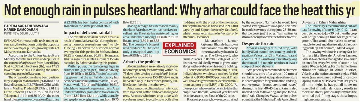 imRavikantYadav's tweet photo. Todays #newspapers IE & TH
*Not enough #rain in Pulses heartland:Y #arhar cud face Heat this yr
*SC asks ED chief to quit but upholds ammendments
*#E20 petrol (#Ethanol blend) pan #India roll out by 2025
*India explores liquefaction units in #Iraq to convert #FlaredGas into #LNG https://t.co/QoEw67LHgG
