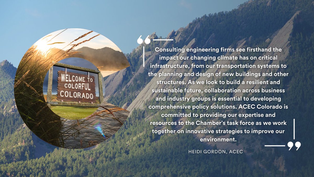 ColoradoChamber's tweet photo. The Colorado Chamber’s Environmental Sustainability and Climate Action Task Force includes 20 different companies and industry groups that are committed to taking sustainability initiatives to the next level. https://t.co/WR30PJGwLZ https://t.co/rdVzgdLEgZ
