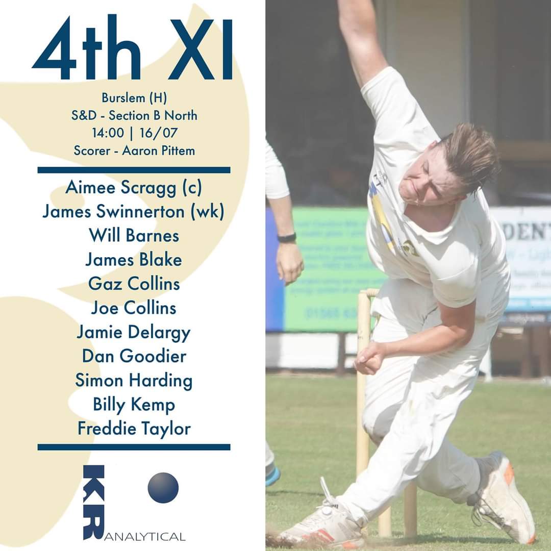 📢 WEEKEND TEAM NEWS

On Saturday, the 1st XI travel to @aomcc, the 2nd XI host @aomcc at Clay Lane, and the 3rd host @bunbury_cricket at @SandbachSchool

On Sunday, the 4th XI welcome @burslem_cc to HQ
