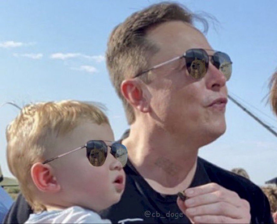 EvasTeslaSPlaid's tweet photo. Lil X adores Elon and wants to be like his dad wearing the same sunglasses  🫶😎

@elonmusk https://t.co/NnGGhqPfXE