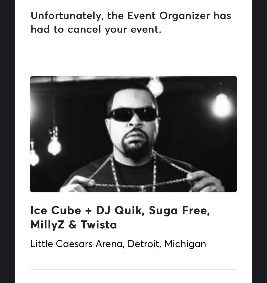 Hey <a href="/icecube/">Ice Cube</a> what happened? I was looking forward to this one!