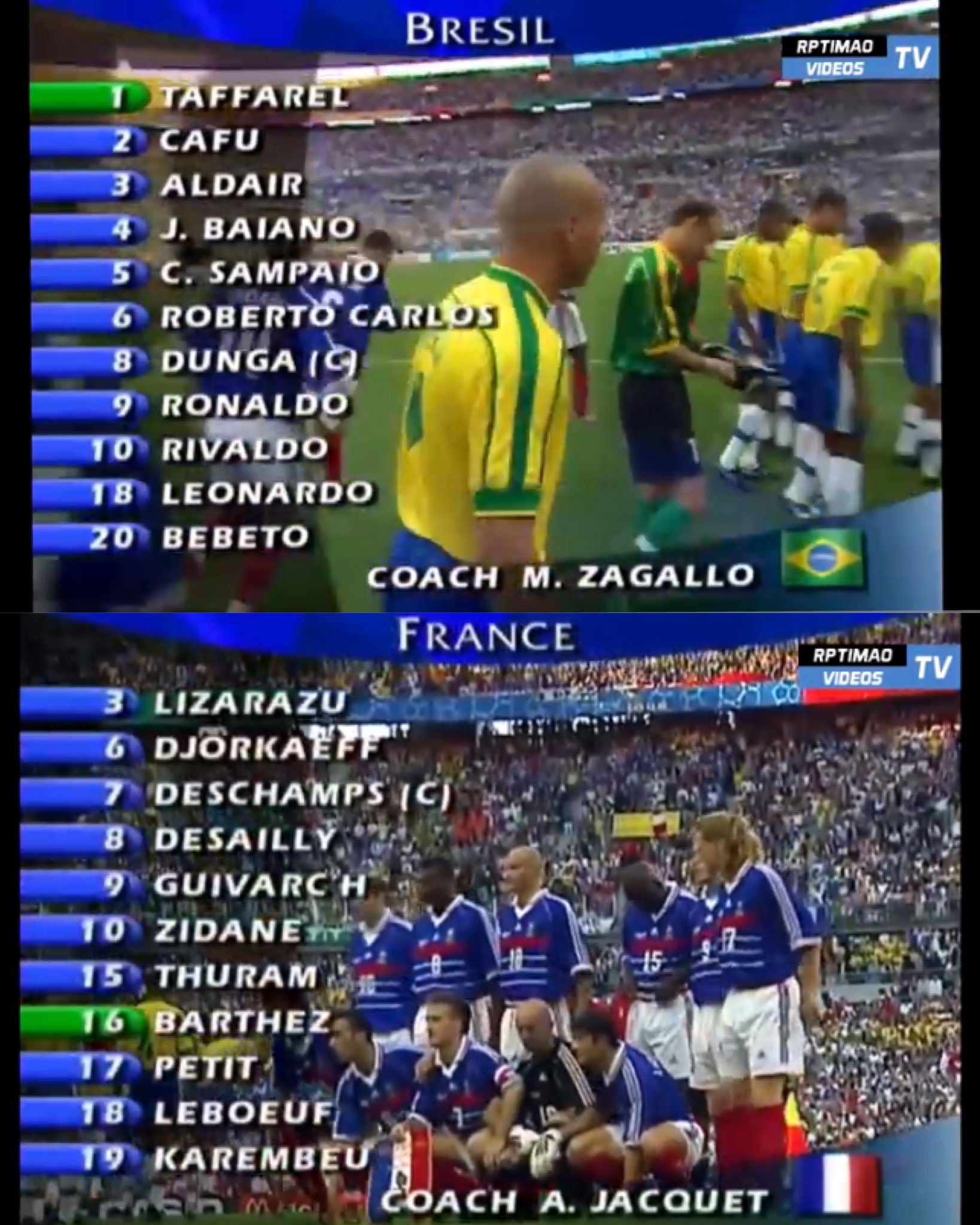 Jogos Eternos - Brasil 0x3 França 1998 - Imortais do Futebol