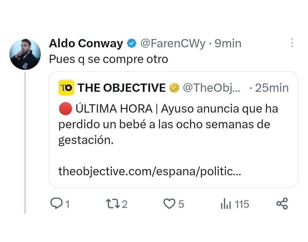 Mon Bosch 🇪🇺 on Twitter: "Se llama Aldo Conway, escribe en @eldiarioes  del feminista y progre @iescolar. Se burla de una mujer y de la muerte de  su bebé. Esta es la