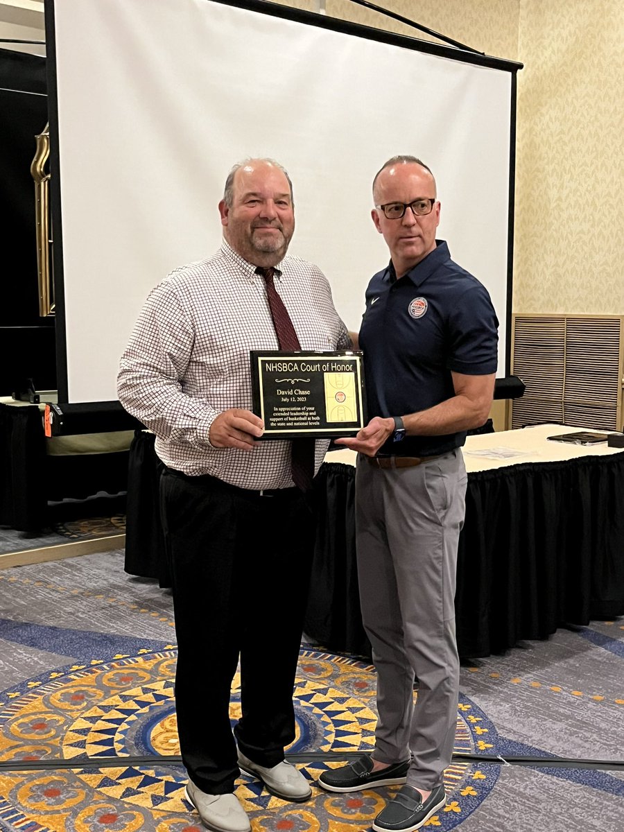 Unbelievable honor to be inducted into the National High School basketball coaches Court of Honor!