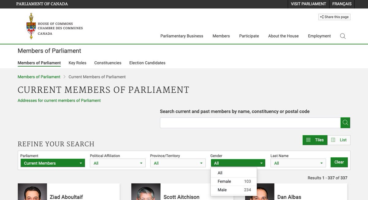 Hey <a href="/OurCommons/">House of Commons</a>, no tea no shade, but the female/male binary refers to one's sex, and not gender. Always more than happy to discuss why this is important.