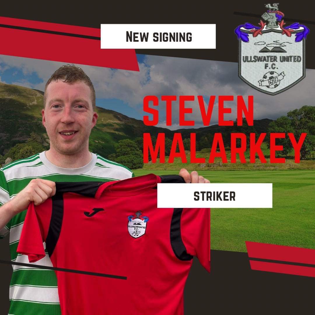 UllswaterUtd's tweet photo. Meet the team. New signing.
Steven Malarkey.
Malarkey joins us from Kirkoswald. Looking to getting regular game time and back to scoring ways.
#uufc #westmorlandleague #divisiontwo #grassroots #football #player https://t.co/mM45PmFkpB