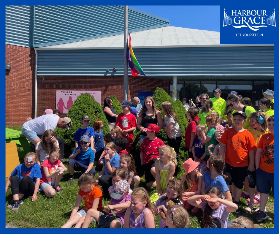 townofhrgrace's tweet photo. Raising the Pride flag at the S.W. Moores Memorial Park and The Splash Centre. Thanks to all who attended and showed their support! Happy Pride!
#letyourselfin
@PamNParsons @McDonald4Avalon @SplashCentre https://t.co/r40zdG16Qz