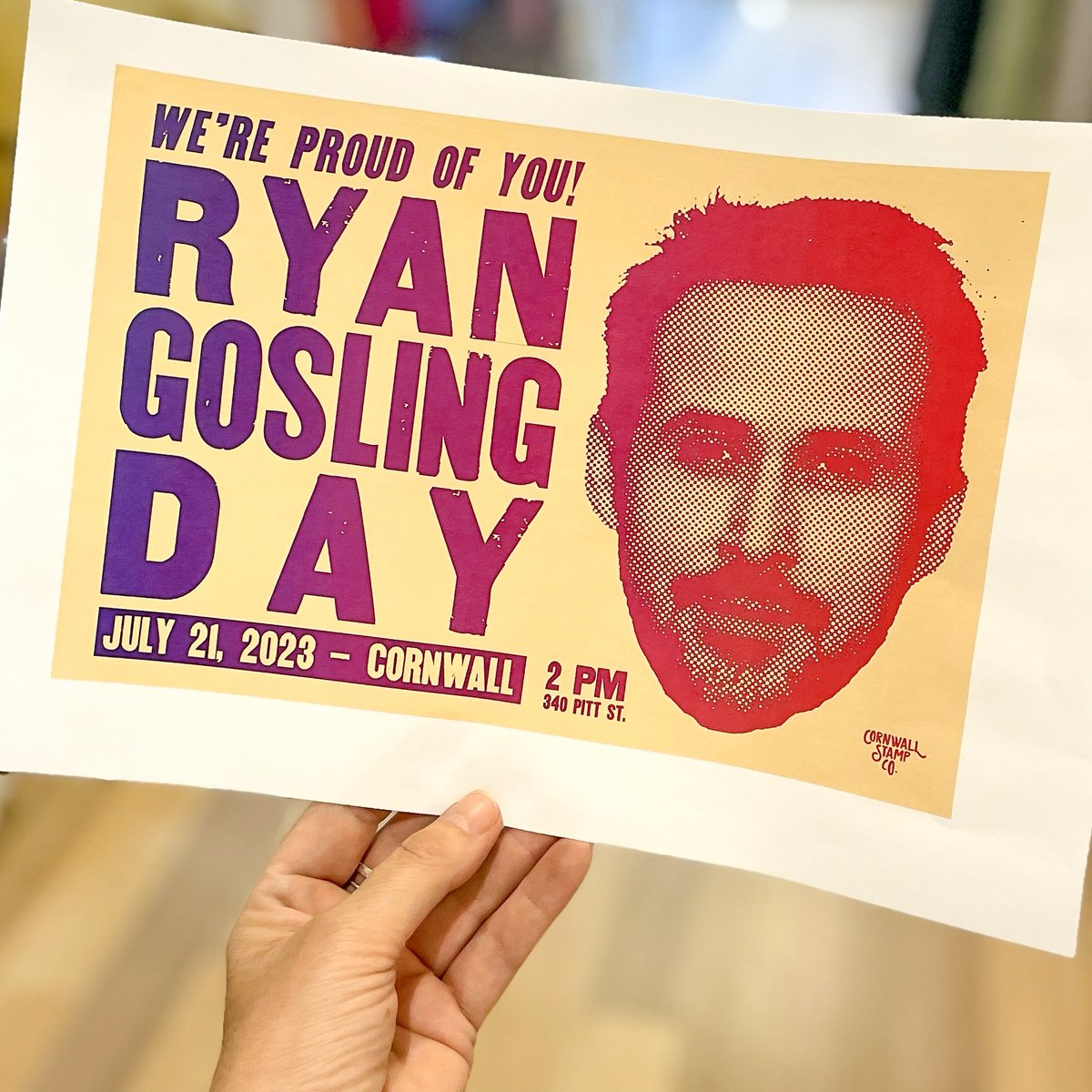 c_munro1's tweet photo. Hey, did you know that Cornwall Ontario is the hometown of Mr Ryan Gosling? 
He was a kid with talent, went for it &amp; has achieved much success. His early years here weren’t easy but Cornwall wants him &amp; his family to know just how proud we are of him!
#RyanGosling #Barbie https://t.co/tAiBoXgjRE