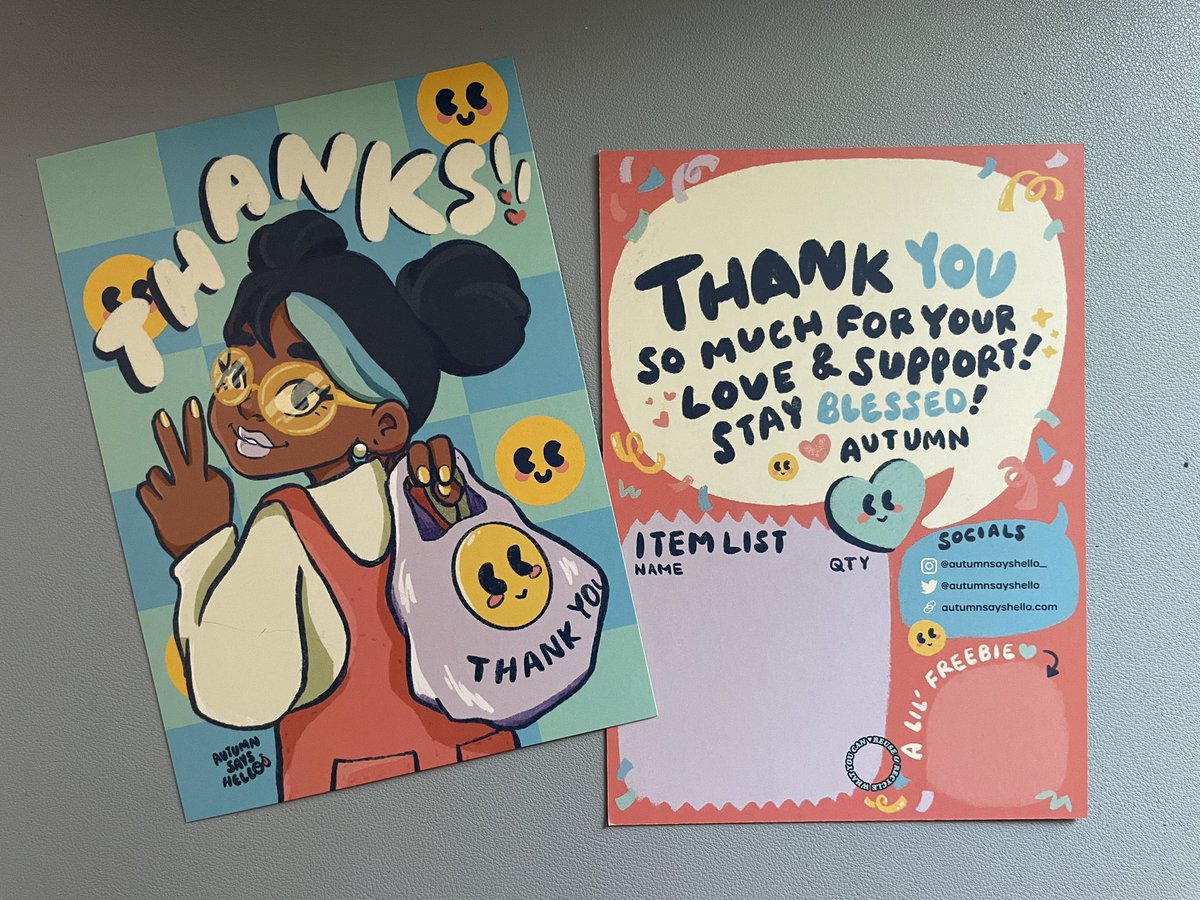 The Thank You cards I ordered came today. Prior to, I was printing them myself until they did. I’m really happy with the quality of these and happy to take the extra load off my printer! 💙✨