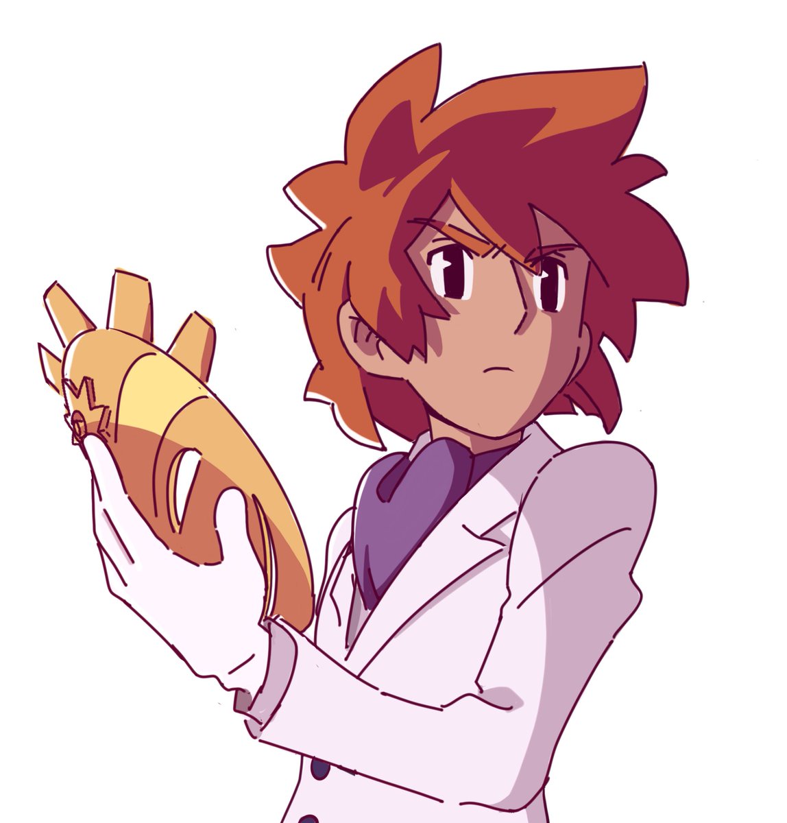 bleucalire's tweet photo. !! SPOILERS Professor Layton and The Miracle Mask SPOILERS !!
(Couldn’t go to sleep before drawing the fiery floof) https://t.co/MS07E4K6ko
