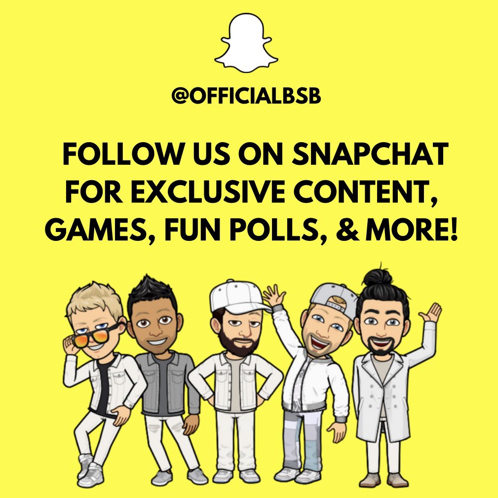 backstreetboys's tweet photo. Add us on Snapchat! 👻 https://t.co/hRRO5poBGF https://t.co/V3vXgDttdt