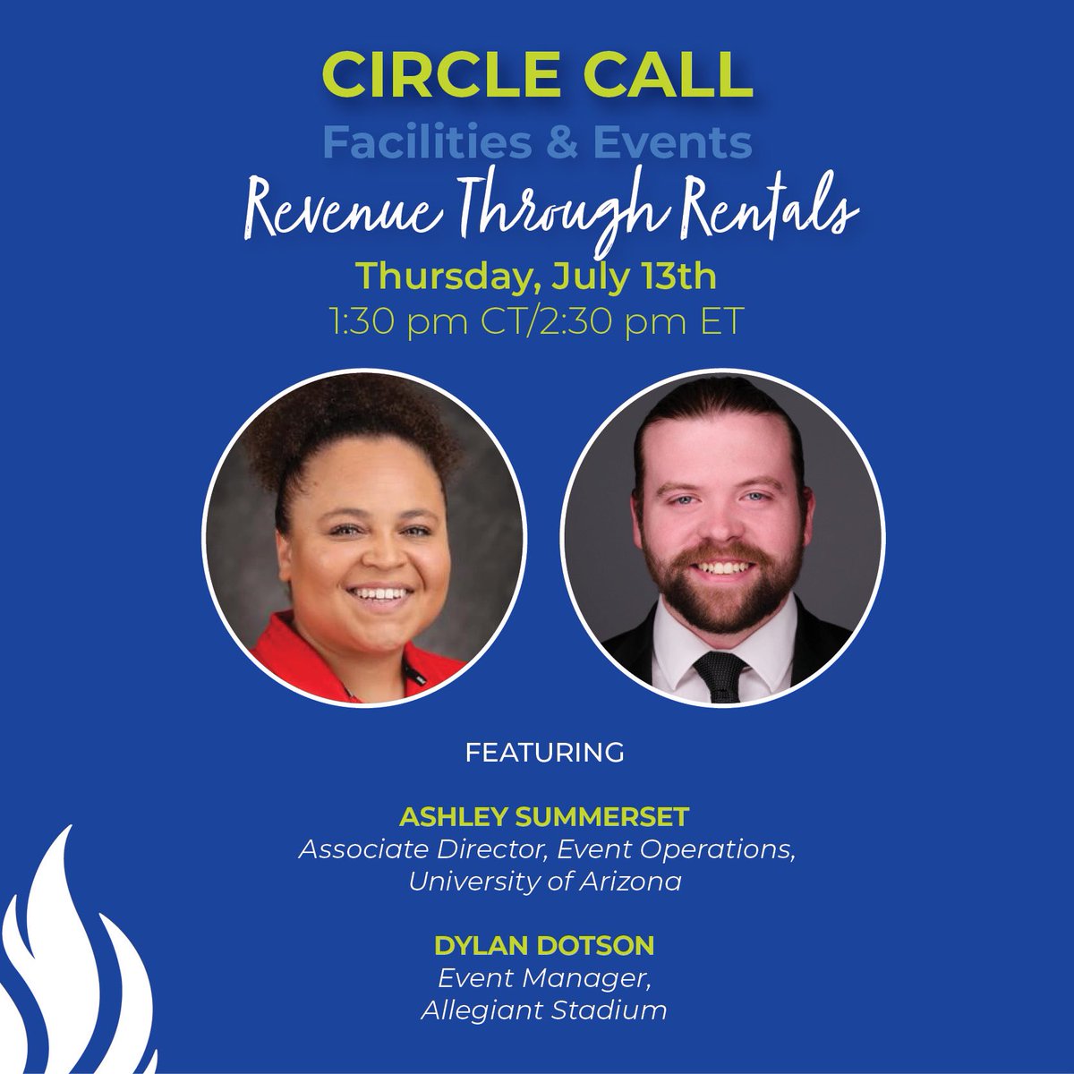 Friends, tomorrow we (@WomenLeadersCS) will be hosting our 2nd facilities & events call of the year on generating revenue through rentals. 

It’s summertime so, I’m sure rentals have been ramping up for everyone. 

Register here to listen to our friends ➡️us02web.zoom.us/meeting/regist…