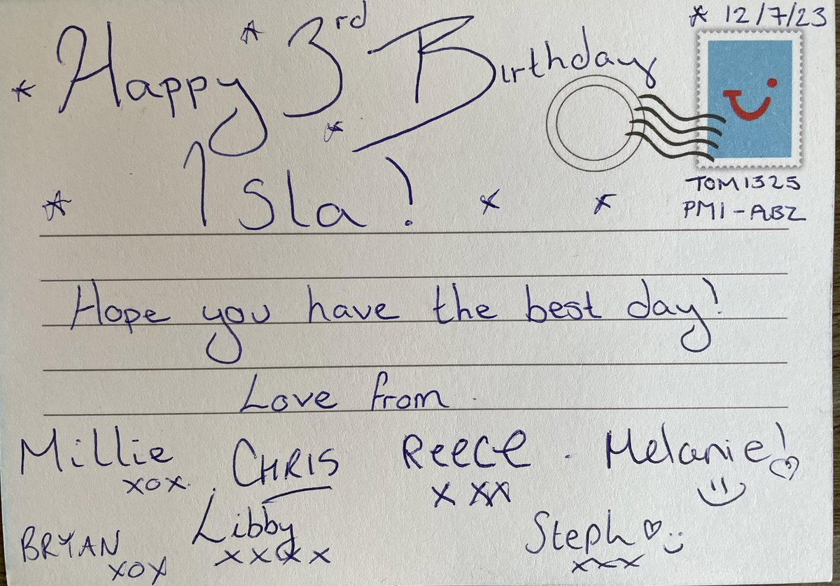 simonch1103's tweet photo. @TUIUK  thanks to your lovely staff on TOM1325 today! Isla was delighted when the cabin crew announced her birthday on the tannoy and asked the rest of the flight to wish her a happy birthday also! Such a lovely touch which made the perfect ending to our holiday https://t.co/sa3hzA9Rwm