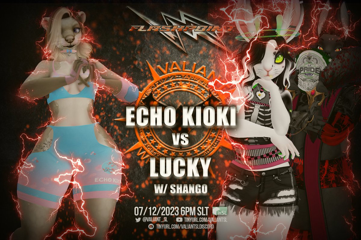 Endless optimism meets unrelenting perseverance tonight when @EchoKioki butts heads with <a href="/luckymuttz/">Arlo 🔜 Fursquared !! 🔞</a> in our second match!

Who will take the win?!

Find out tonight starting at 6 PM SLT!