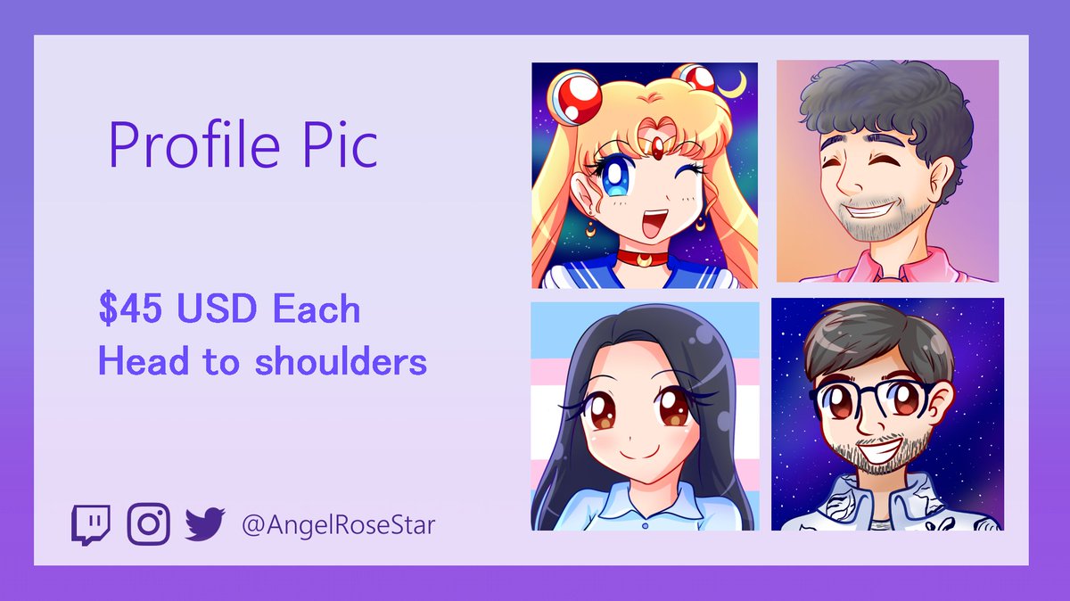 Commissions are open!! ✨ ✅ Unlimited feedbacks ✅ High resolution original file If interested, Direct Message me or email me ( AngelBlueStar13@gmail.com) I accept paypal only Retweets are appreciated ty🌹 #emotes #emoteartist