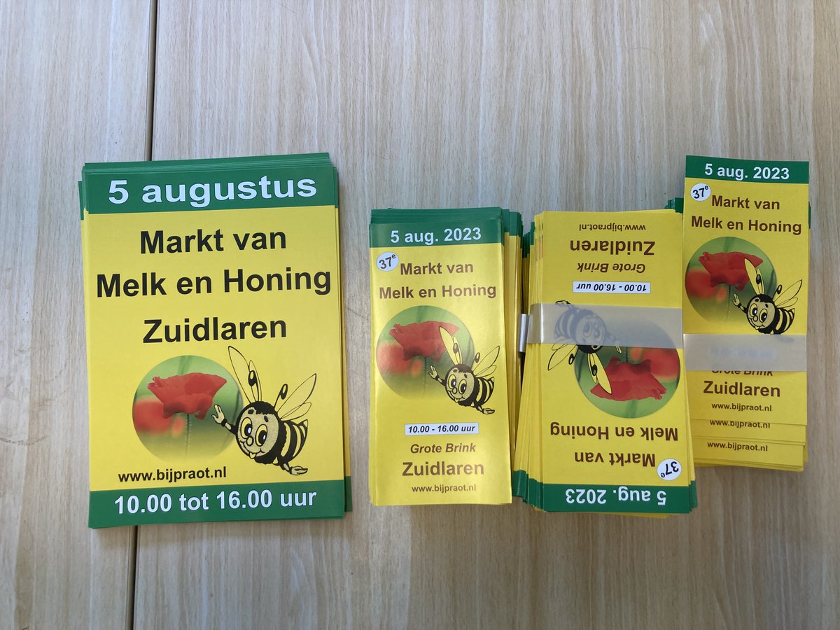 Nieuwe Marktposter en Marktflyers voor 2023 liggen klaar en worden verspreid!