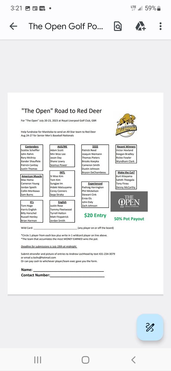 Tyberious08's tweet photo. Enter a team to help support the Manitoba's senior men's nationals team and a chance to win up to an estimated $10 000. Contact info on the sheet. https://t.co/23XM6lxLUN