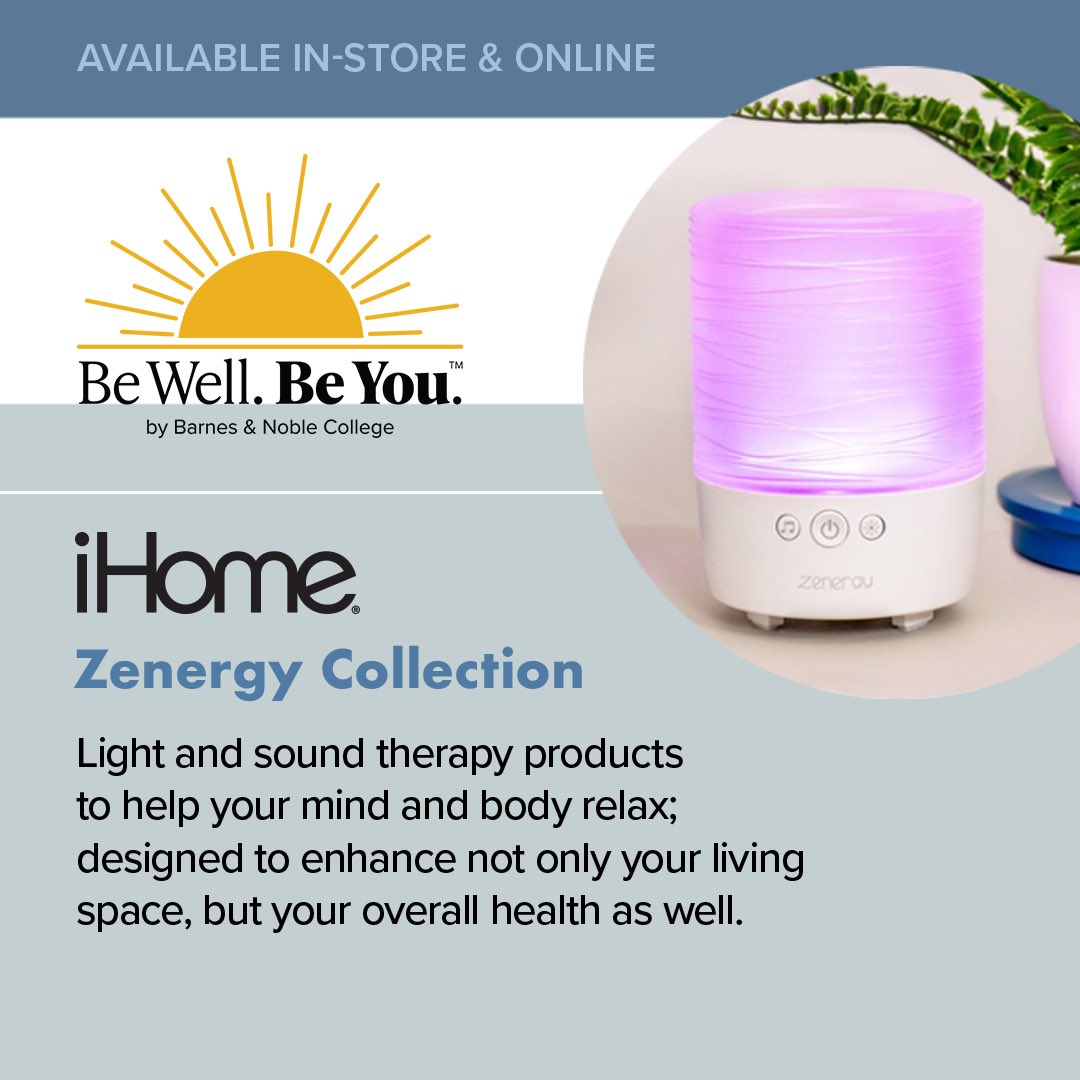 Lifelines, iHome and Rae are just a few of the brands in our new curated Be Well, Be You by Barnes and Noble College collection. Visit the store or website for more information on how we can support your wellness journey! #wellness #ihome #rae #lifelines #health