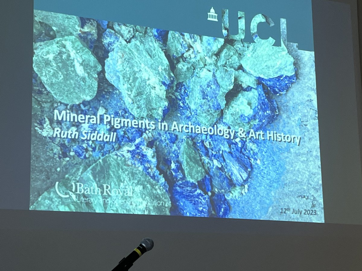 Ruth Siddall speaking tonight <a href="/BRLSI/">Bath Royal Literary and Scientific Institution</a> Bath <a href="/GeolAssoc/">Geologists' Assoc</a> mineral pigments in archaeology and art history <a href="/EmmaTheresaJ/">Emma Theresa Jude</a>