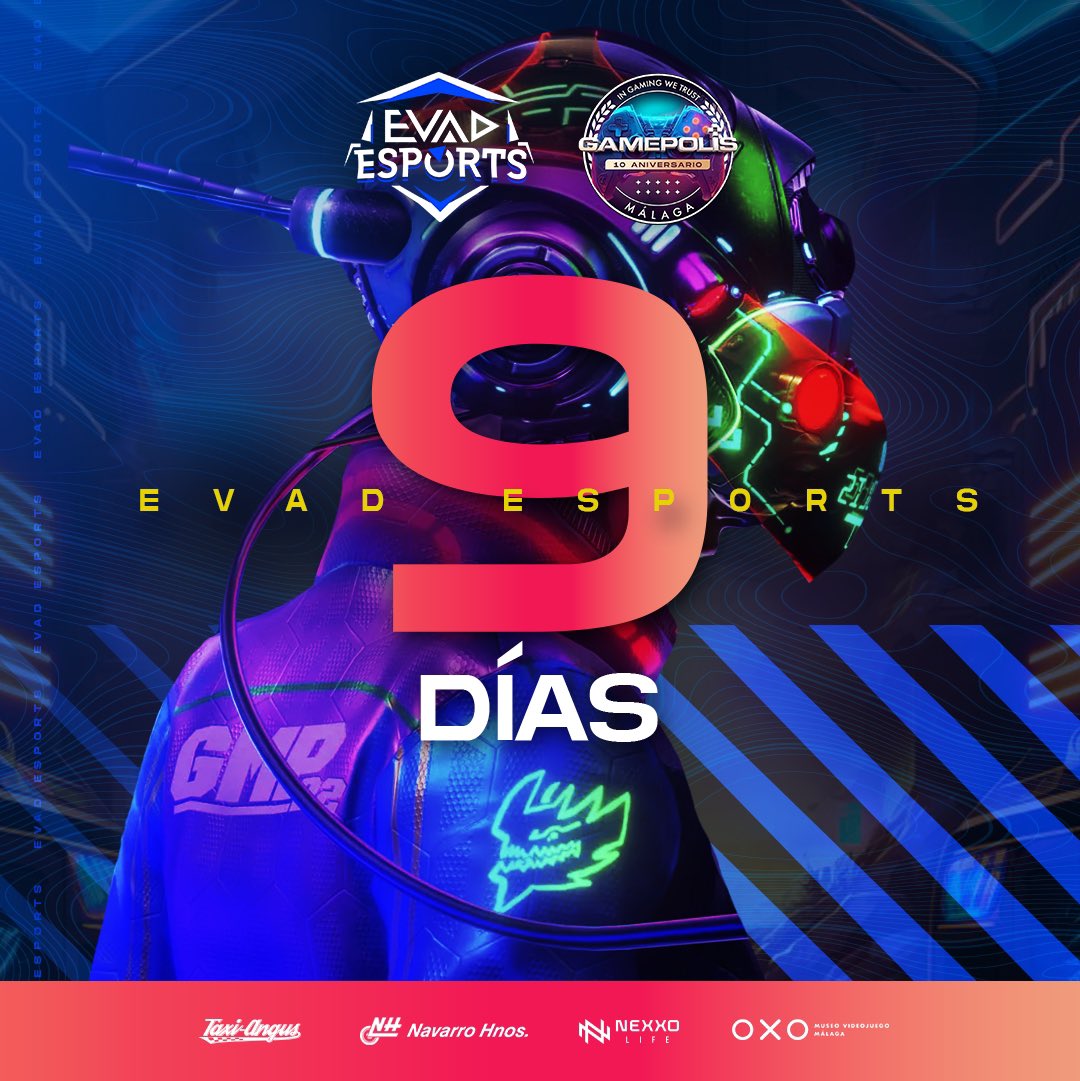 EsportsEVAD's tweet photo. 🔴 Tan solo faltan 9 días para que arranque @Gamepolis_org

¡Nos morimos de ganas de veros por nuestro stand! 😍

#GoEVAD https://t.co/oUkSlxXALV