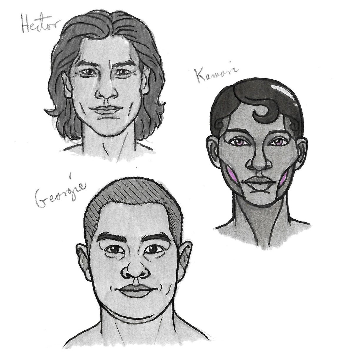RSBSComic's tweet photo. Designs for more of our cast from Mairi! Hector, Kamari, and Georgie! https://t.co/qtPAveuH4s