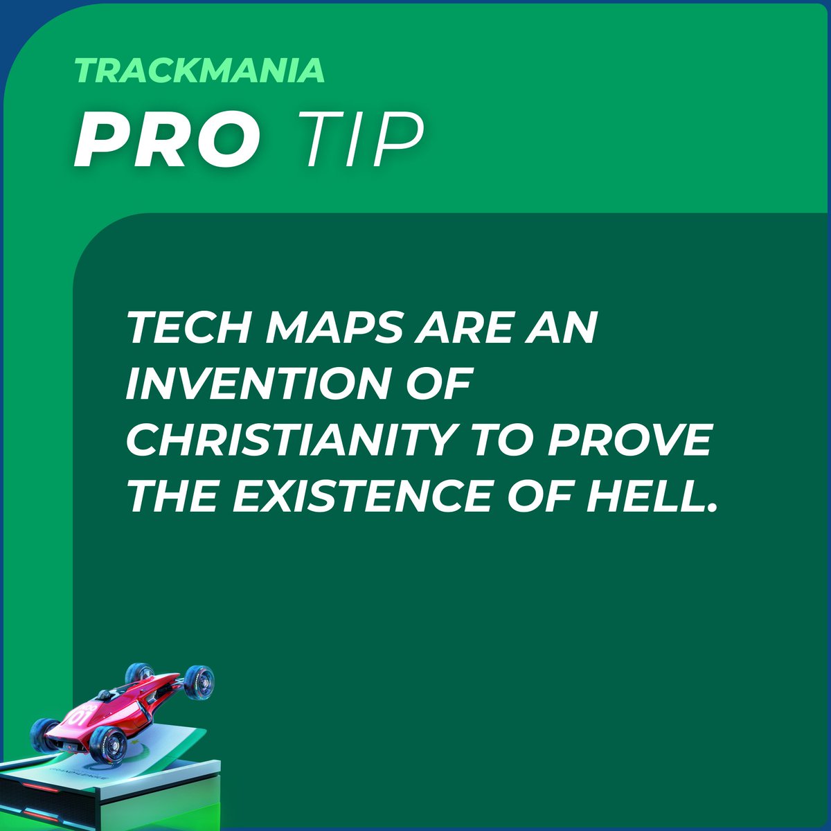 TMProTips's tweet image. Avoid tech maps for the best experience 🏎️.

Follow for more professional Trackmania tips to improve your driving skills and get easy author times!

#trackmania #skill #racing #game #videogame #gamer #gaming  #playstation #xbox