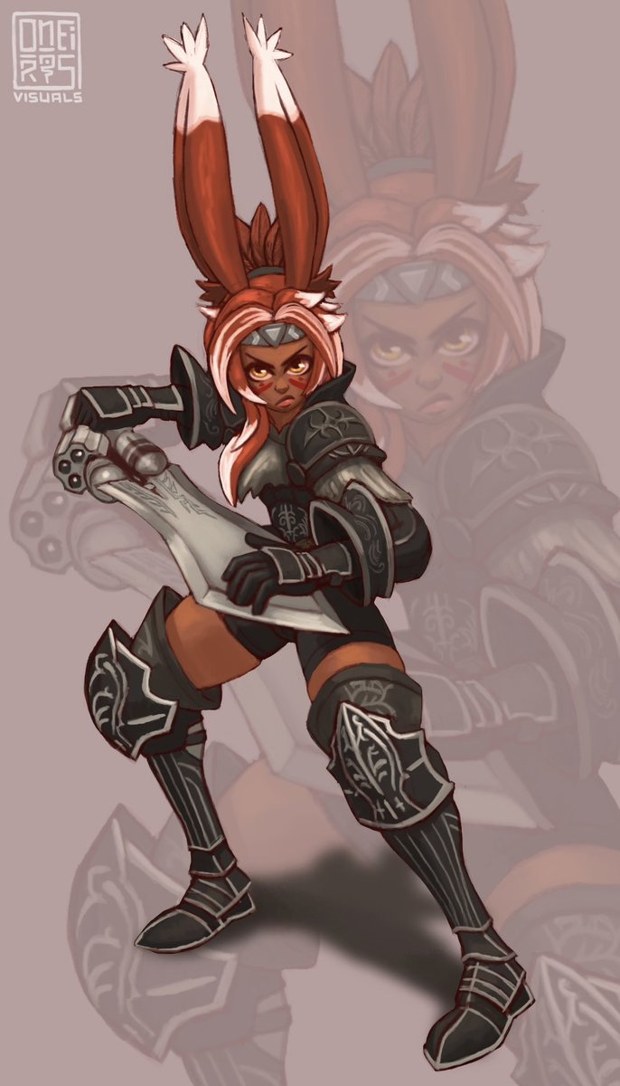 Wanted to see if i could draw FF14 characters, so I drew <a href="/Kaiyotea/">🔞Kaiyotea</a> character, Rafi. So much detail yo, but i like how it came out.