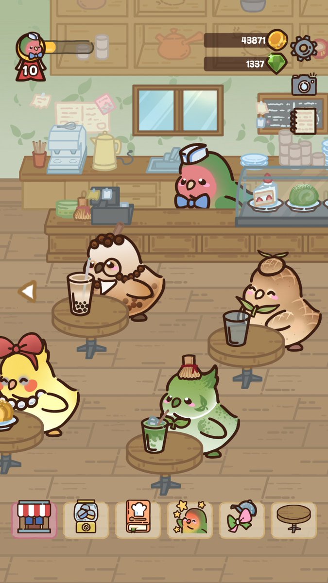 CafeCafeGame's tweet photo. Hello World!! Chef Cafe is getting ready to serve beautiful snacks and drinks at his adorable cafe, #CafeCafe! 🧋🐦 https://t.co/FztdsVr4I9