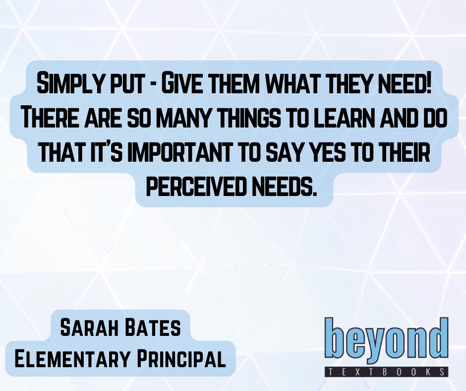 School Administrators - How can you best support teachers this year?

Meet Sarah, who shares a great suggestion.

We'd love to hear your ideas as well!

#SupportingTeachers #BeyondTextbooks #Teach #Teaching #Education