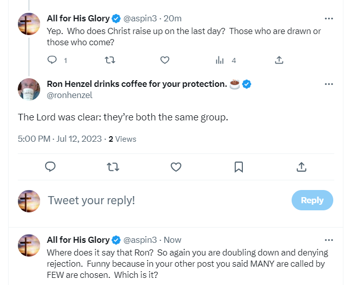 aspin3's tweet photo. Called it and here it is again. #calvinism #reformed #compatbilism #unconditionalelection @doctrineoverTruth https://t.co/SSom4XxssK