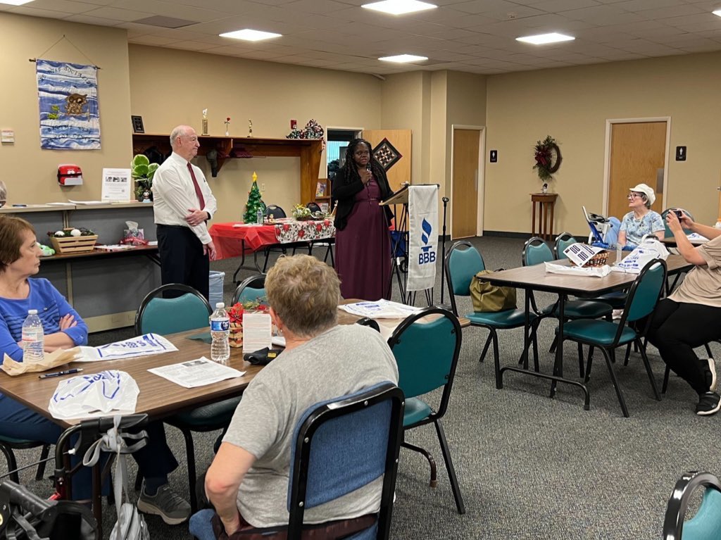 SenatorLeaWebb's tweet photo. Today my office held an Anti-Scamming event at West Broome Senior Center in partnership with @BBBUpstateNY. Scams targeting #seniors have been on the rise in New York. Seniors deserve better protection. Empowering them with knowledge and tools to stay safe is key! https://t.co/d1ac1FURCg