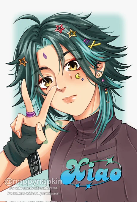 Xiao &amp; Venti idol photocard designs  I'll post the other anemo boys later! #xiaoven #GenshinImpact #原神 #xiao #venti 