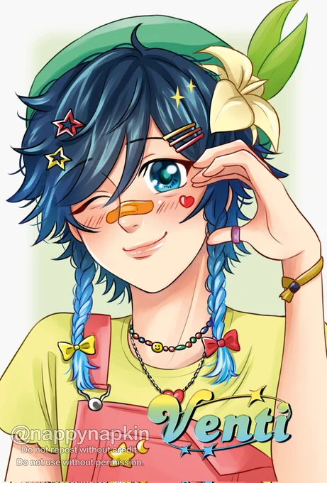 Xiao &amp; Venti idol photocard designs  I'll post the other anemo boys later! #xiaoven #GenshinImpact #原神 #xiao #venti 