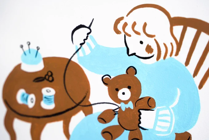 ARTISTシリーズはこのギャラリーでこれから色んな作家さんに展示してもらえるといいなという希望を込めて描きました。 