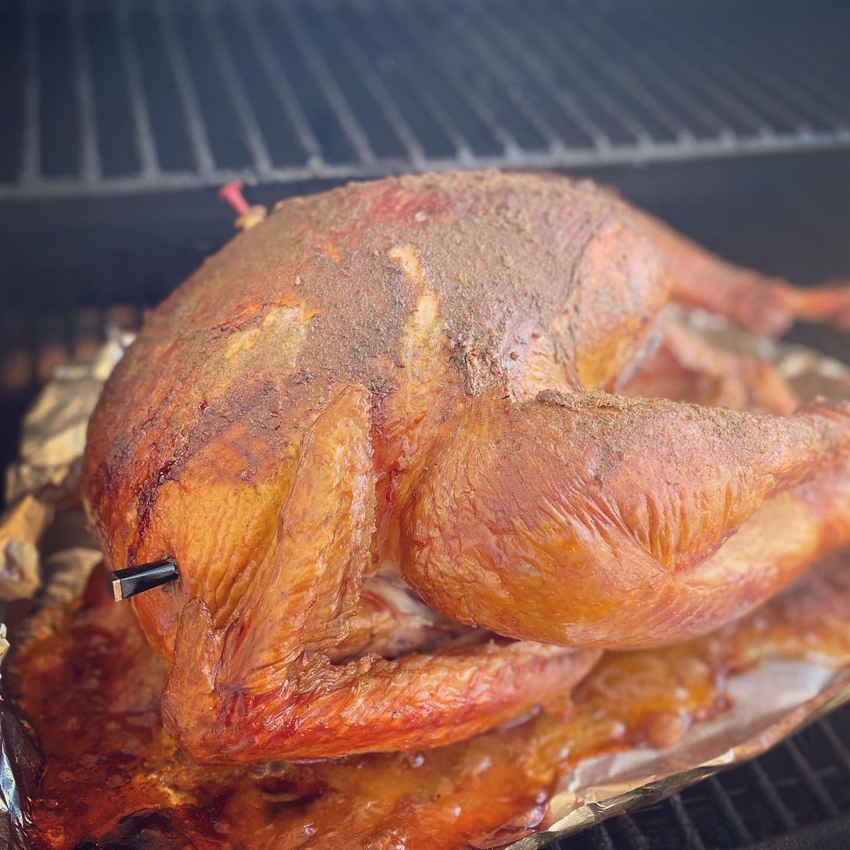 Smoked a Turkey for a family get together this weekend. (Freezing it for sandwiches). Did a 24hr brine in Voodoo Ranger/red ale with Chinese 5 spice. Then rubbed it with a lemon herb rub. @traegergrills https://t.co/MqLT6NBANz