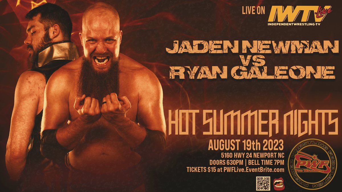 PWFLive's tweet photo. **MATCH ANNOUNCEMENT**
After nearly SEVEN years since his last appearance, @Jaden4Real returns to PWF to take on @AdrenalineRRush!
Tickets to PWF Presents: Hot Summer Nights are on sale NOW!
#PWFSummerNights https://t.co/nQAke4ZwzM