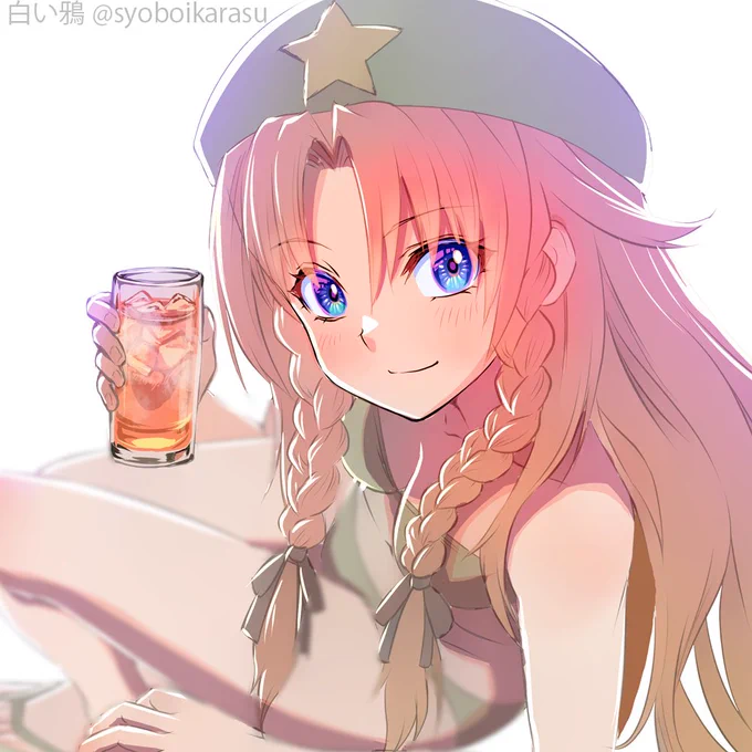 水着メイリン[再掲] #東方project #イラスト #紅美鈴