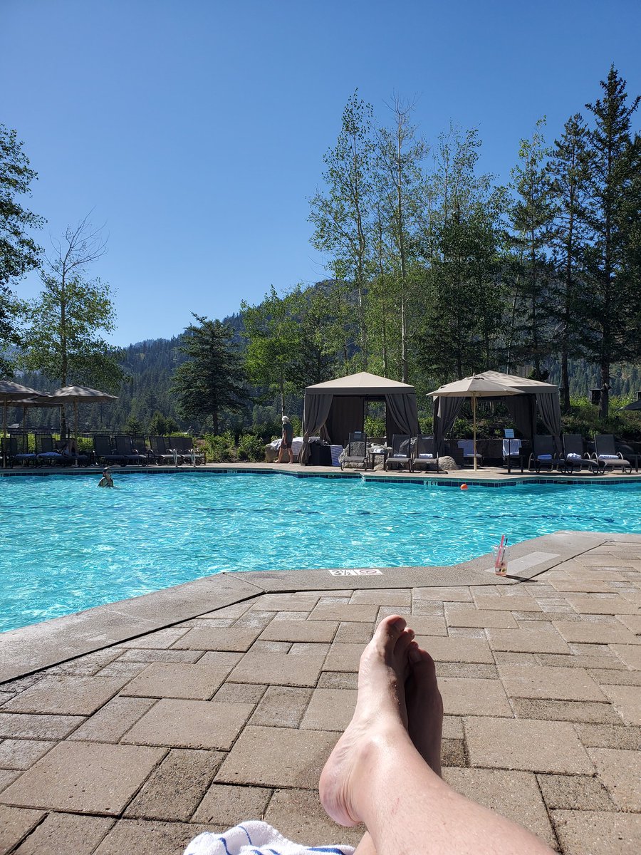 Obligatory feet by the pool in the mountains shot. @LimbDeformity #llrs2023 Can you see my ex fix scars??