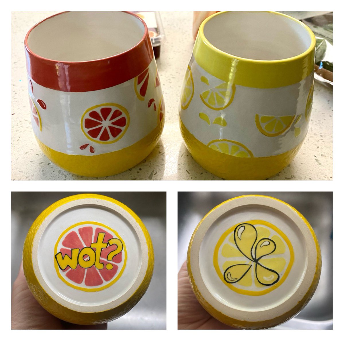 SmokeBreakClay's tweet photo. Citrus cups made by my bestie and me https://t.co/N3lUvTYKEW