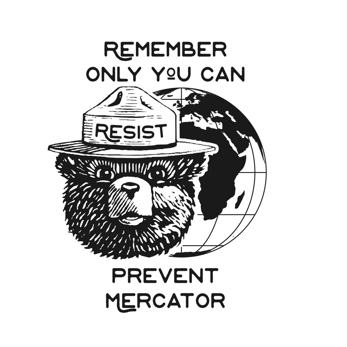 Updated "Projection Bear" graphic... now with less stupid looking globe.