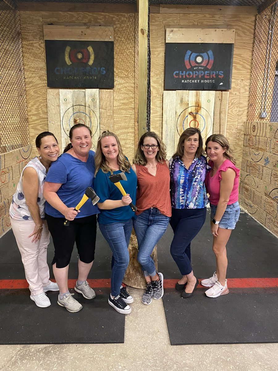 The team that throws together grows together! <a href="/CarlyCollinsCBE/">Books and Beaks</a> <a href="/mariadamianireb/">Maria Damiani Rebstock</a> <a href="/FigueroaTrudi/">Trudi Figueroa</a> <a href="/BresnahanReads/">Lynn Bresnahan</a>  🪓 ❤️ <a href="/ChoppersHH/">ChoppersHatchetHouse</a>