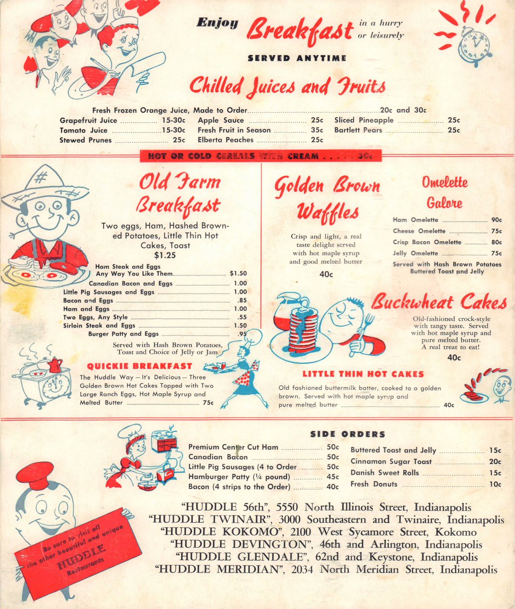 Huddle Restaurant, Indianapolis, 1960.