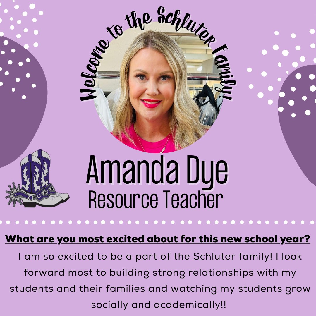 Schluter Elementary on Twitter "💜 Wednesday 💜 Please say hello